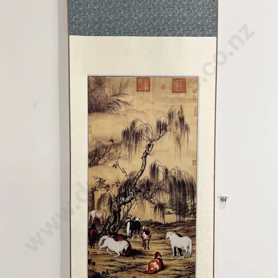 Reproduction Print on Silk Scroll