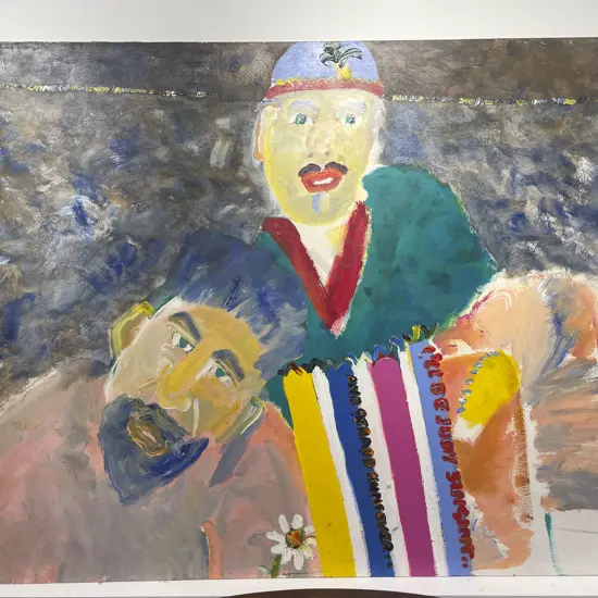 Fergus Collinson - "Said Goodbye Meat Pie" - Oil on Board