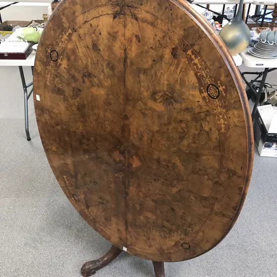 Inlaid Burr Walnut Loo Table