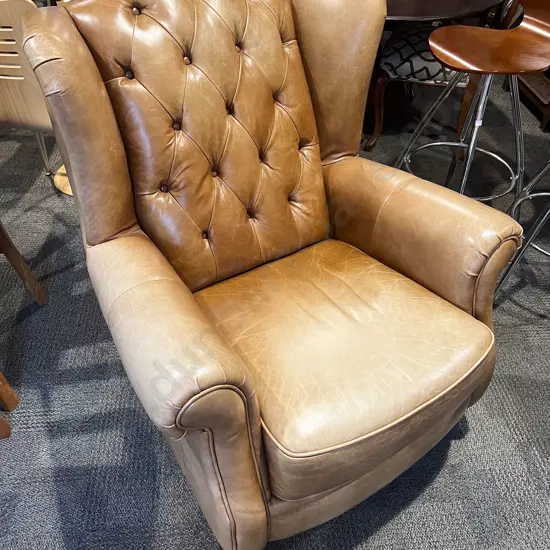 Leather Wingback Arm Chair