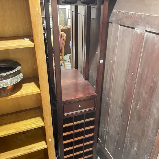 Modern Slender Singe Drawer Wine Rack