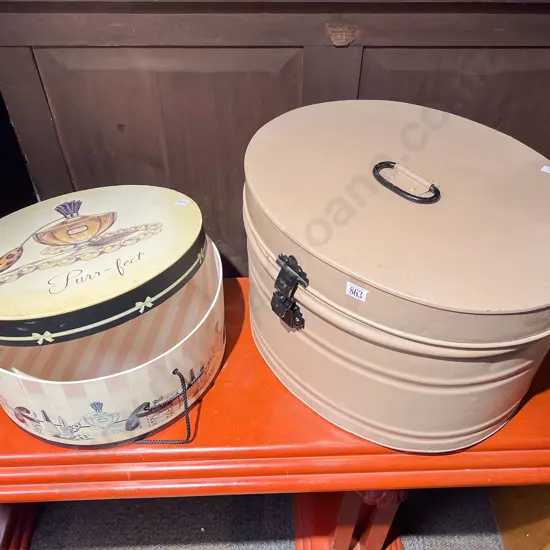 Tin Hat Box & Other Hat Box