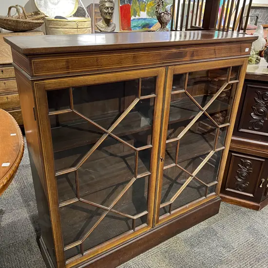 Edwardian Mahogany Sheraton Revival Bookcase
