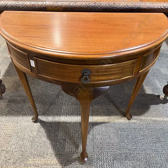Mahogany Demi Lune Hall Table