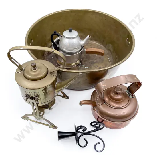 Brass Jam Pan and Assorted Metalware
