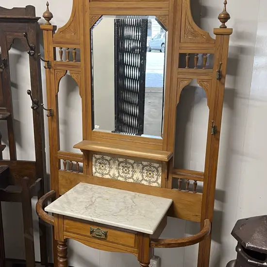 Late C19th NZ Colonial Hall Stand