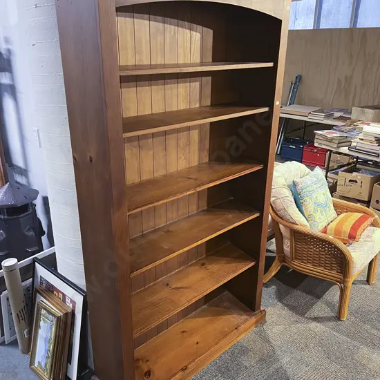 Stained Pine Pine Bookcase