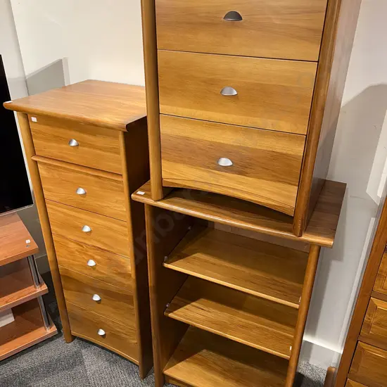 Modern Two Piece Bedroom Suite with Associated Bookcase