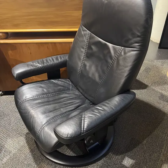 Modern Stressless Leather Reclining Armchair
