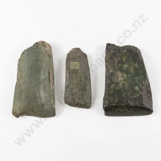 Three Toki Pounamu of Rough Form