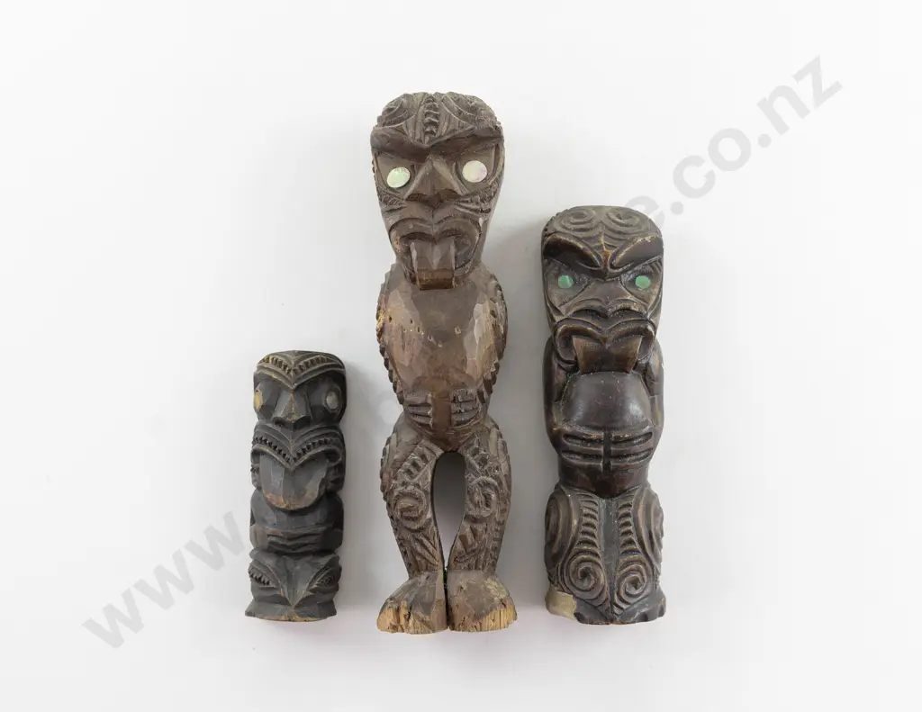 Three Contemporary Wooden Figures Image 1++