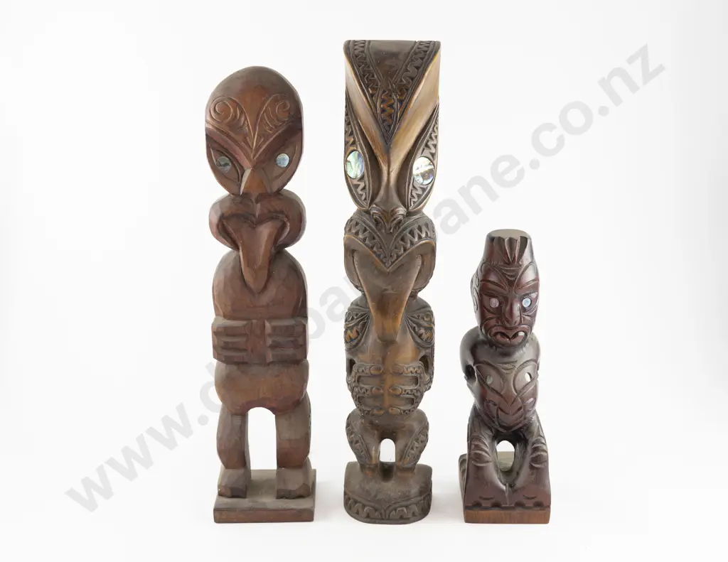 Three Modern Wooden Carvings Image 1++