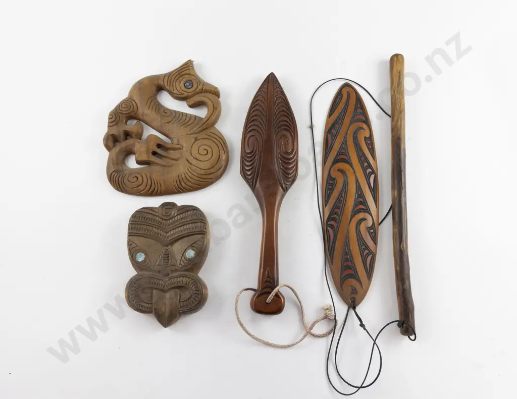 Four Various Carved Wooden Forms Image 1++