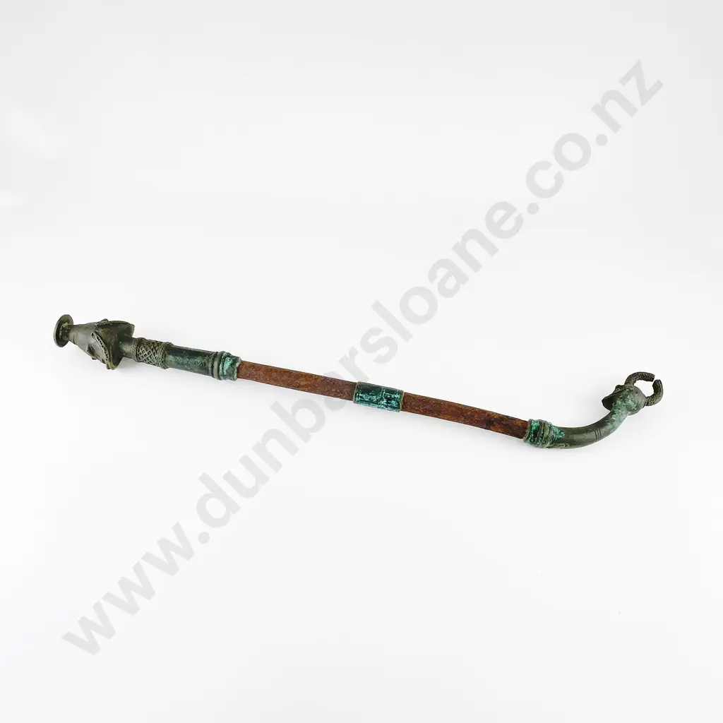 Antique African (Possibly Benin) Bronze Staff Image 1++