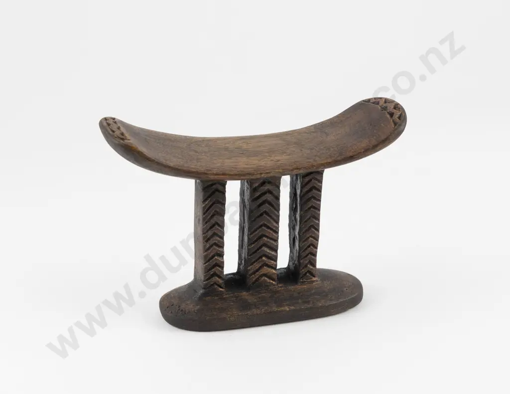 Antique Simple African Carved Neck Rest Image 1++