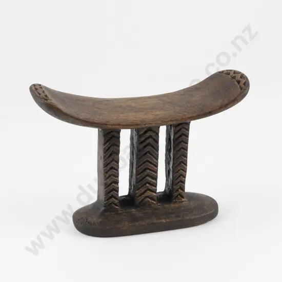 Antique Simple African Carved Neck Rest