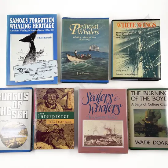 7 NZ Whaling & Seafaring Volumes