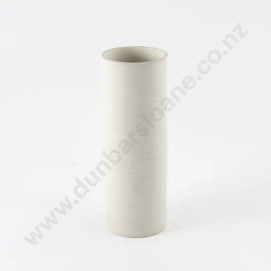 John Parker White Ware Cylindrical Vase