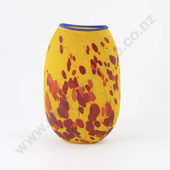 Garry Nash Yellow Glass Vase
