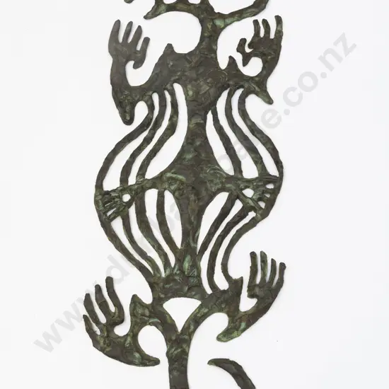 Attrib Theo Janssen Bronze 'Taniwha' Wall Hanging Sculpture