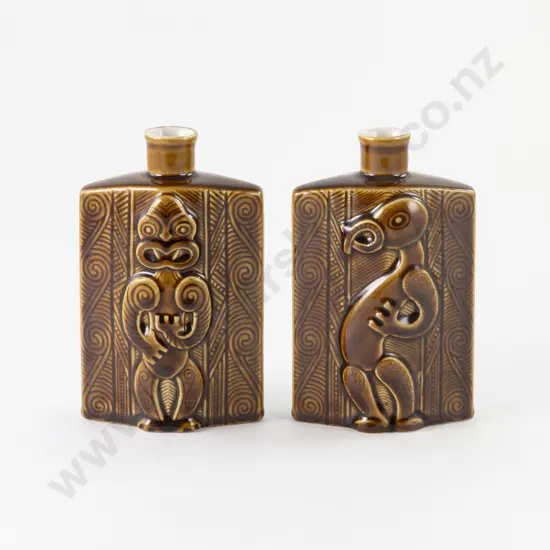 Pair of Parker Pottery for Lincoln Wines Bottles