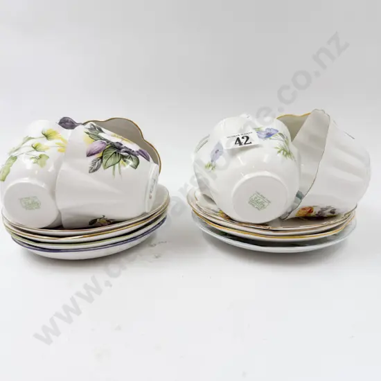 Eight Shelley Cup and Saucers