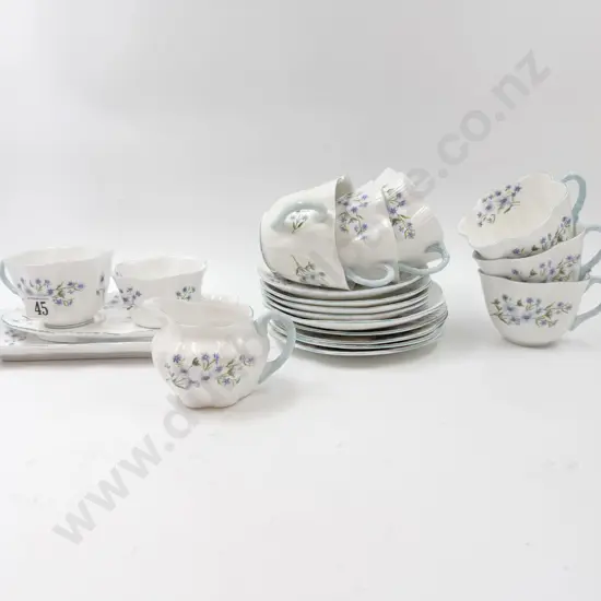 Shelley Six Cup Saucer Plates Cup and Tray