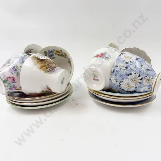 Eight Shelley Cup and Saucers