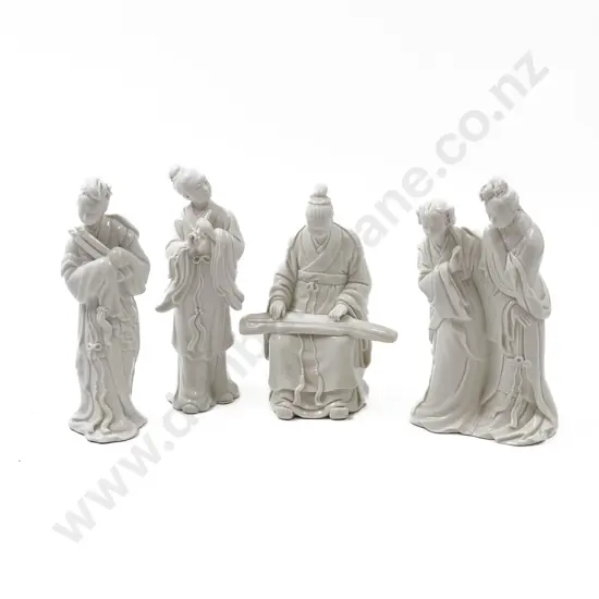 Four Chinese Blanc de Chine Figures