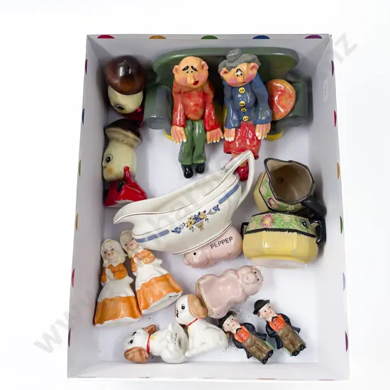 Collectable Pepper and Salts with Assorted China