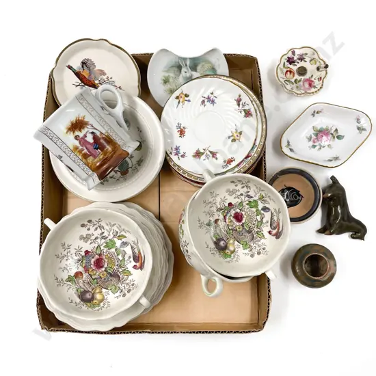 RD Hampshire Soup Coupes With Saucers and Assorted China