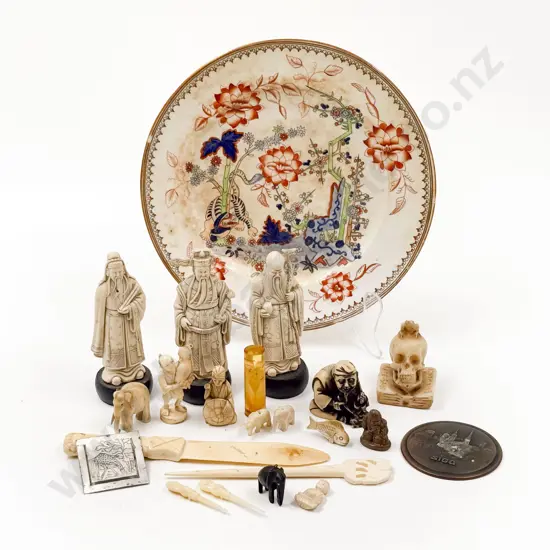 Mixed Ivory Bone Resin Figures and Assorted ( Faults)