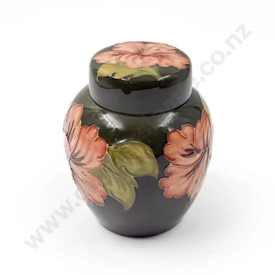Moorcroft Hibiscus Pattern Ginger Jar