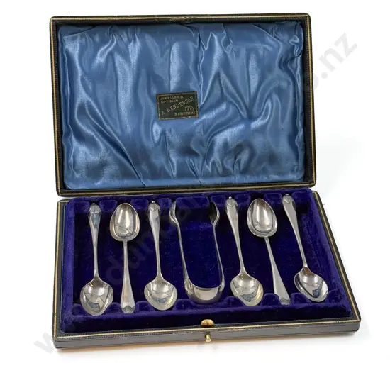 Cased S/S Teaspoons & Sugar Tongs