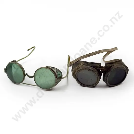 Pair of Vintage Welding Goggles & Other