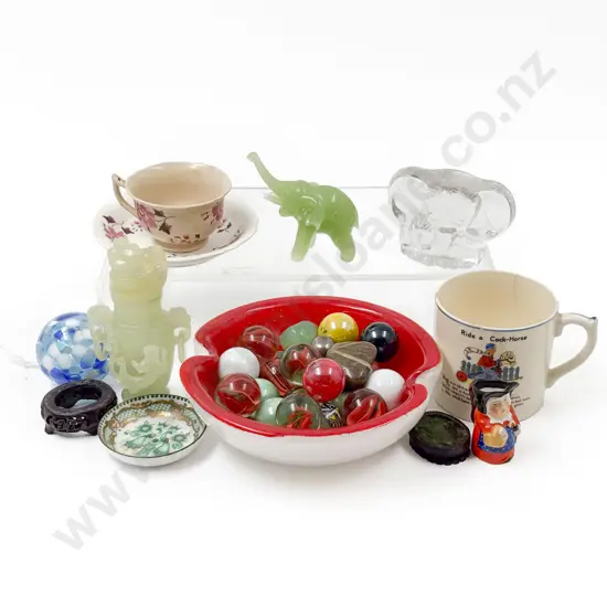 Box Quantity of Assorted incl Vintage Marbles