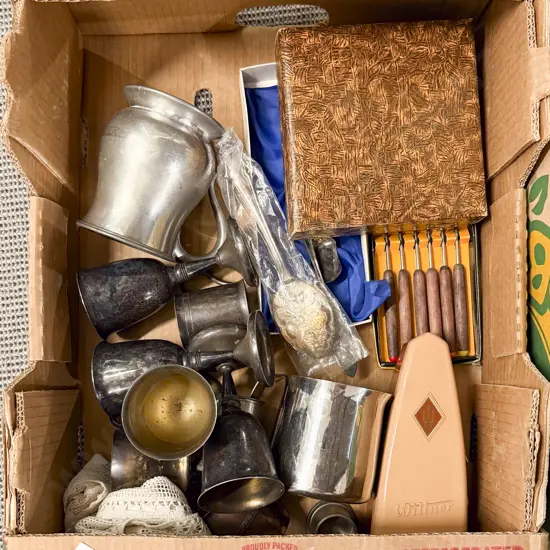 Box of Assorted including Bakelite Wittner Metronome