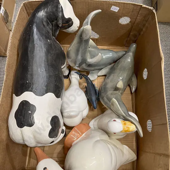 Assorted Dolphin & Goose Ornaments etc