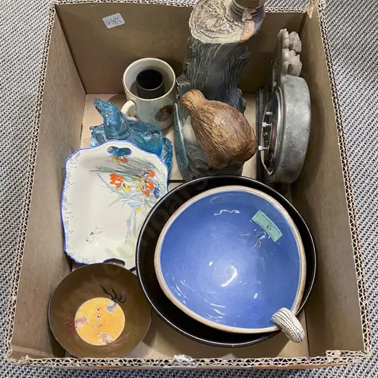 Box of Assorted incl NZ Jim Beam Whisky Decanter