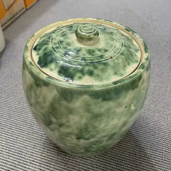 NZ Pottery Lidded Crock