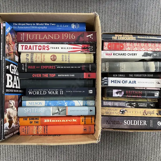 Two Boxes of Books Military Interest