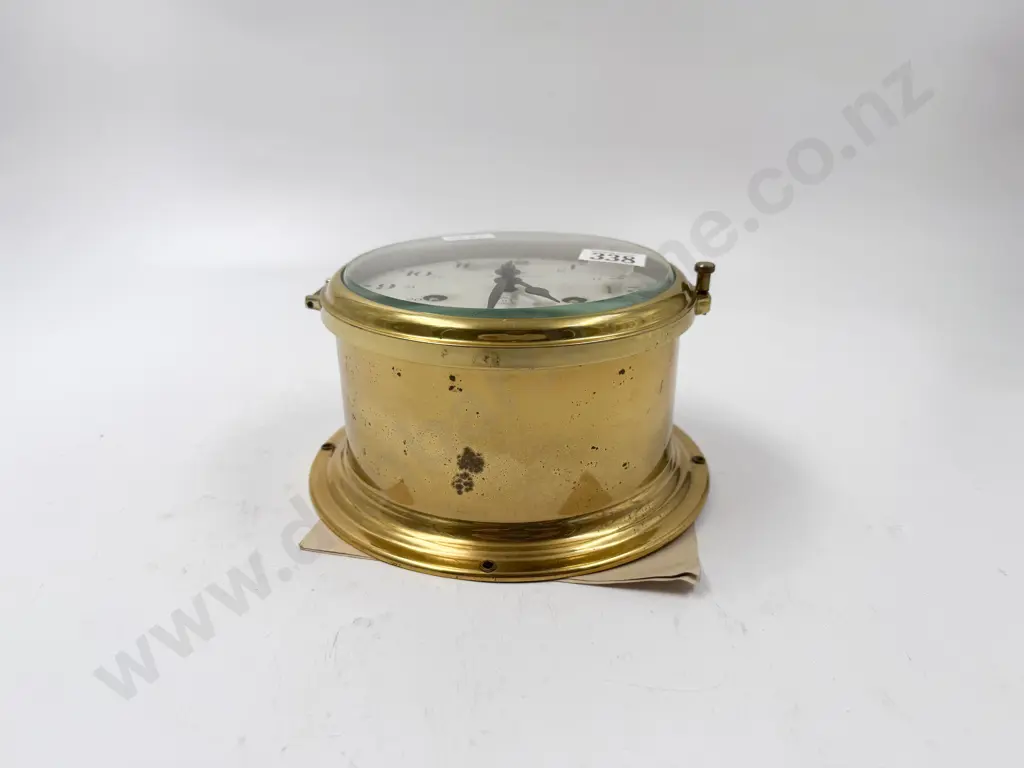 Schatz Ships Bell Clock with Brass Case Image 1++