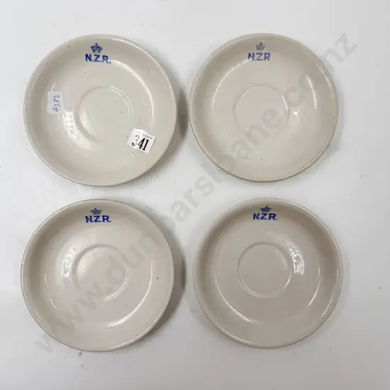 Four Crown Lynn NZR Saucers