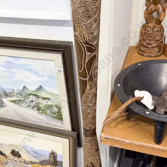 Carved Tourist Ware Standard Lamp