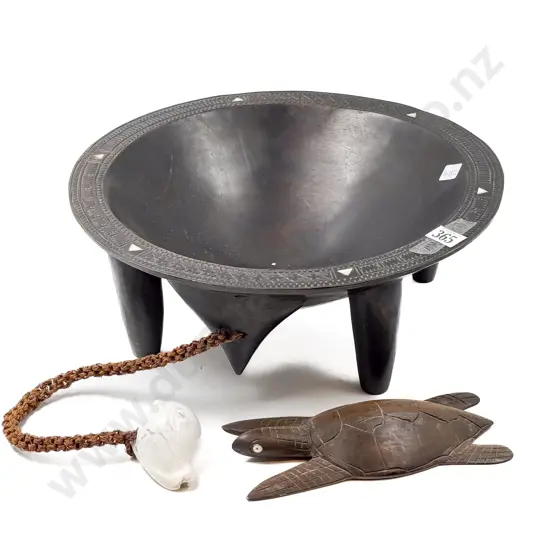 MOP Inlaid Kava Bowl & Other