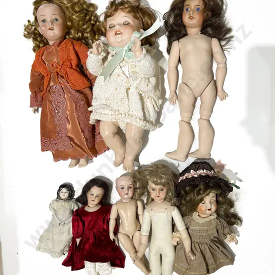 Qty of Vintage Bisque Dolls (A/F)