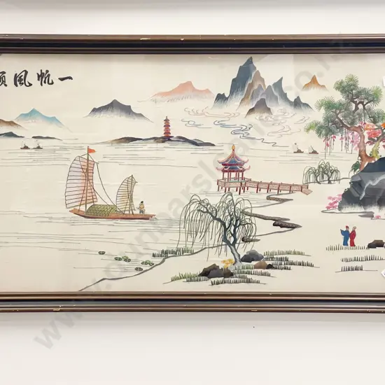 Framed Vintage Chinese Embroidery