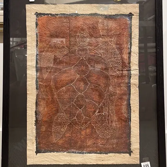 Artwork on Handmade Tapa Cloth