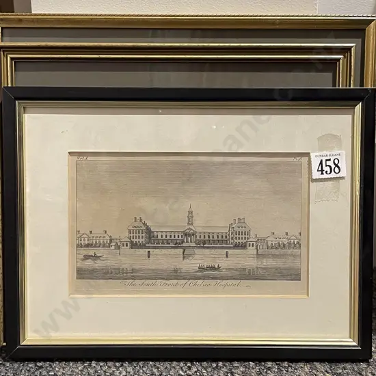 Three Framed Vintage Architectural Etchings