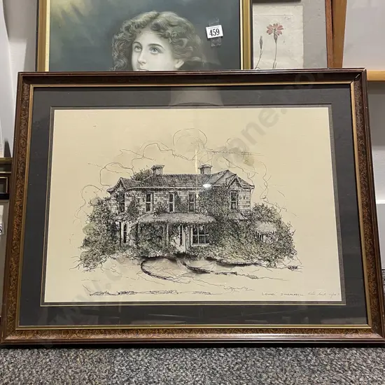 Framed Botanical Bookplates & Two Others